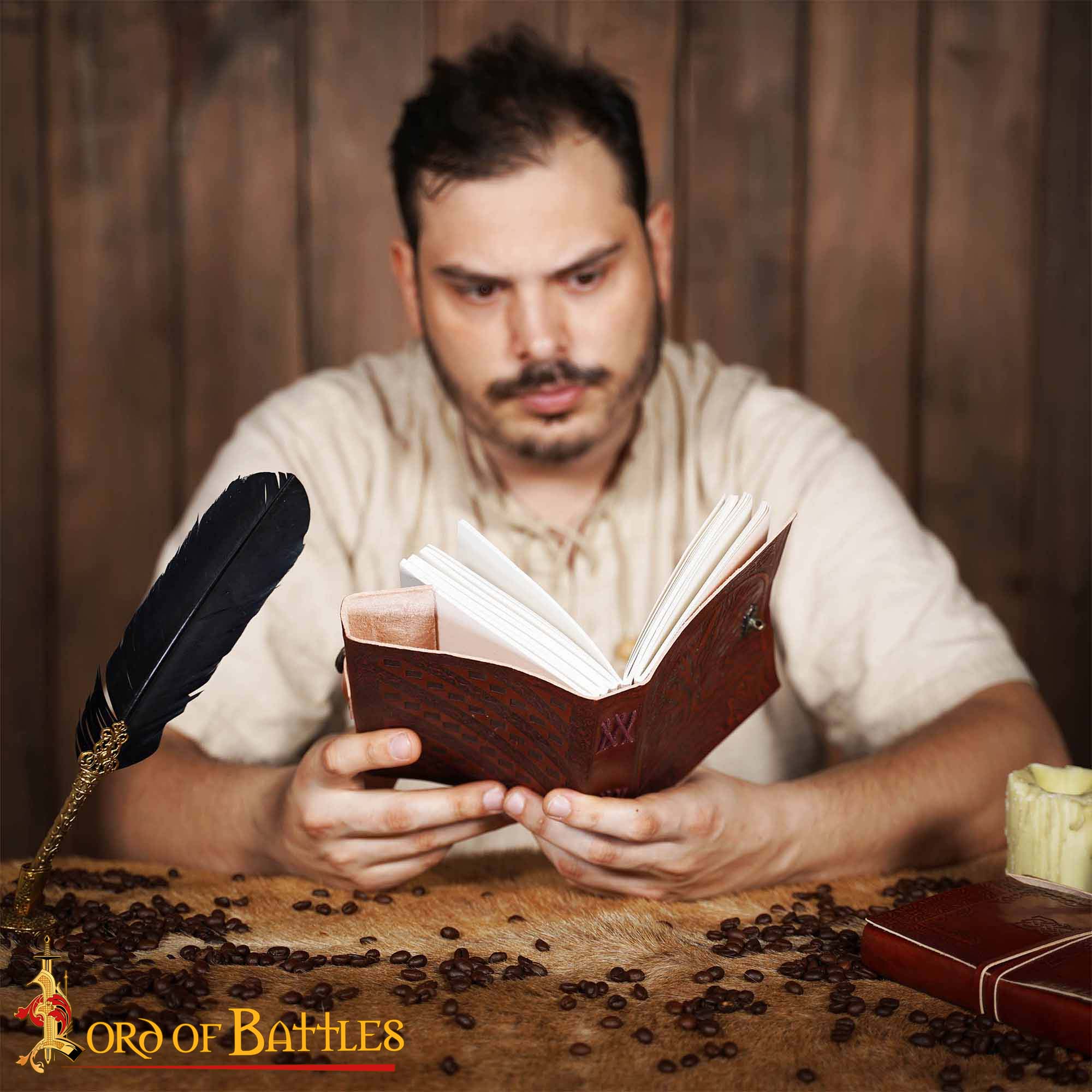 Medieval Tree of Life Leather Journal – Handcrafted Diary with Brass Lock leather journal,Diary