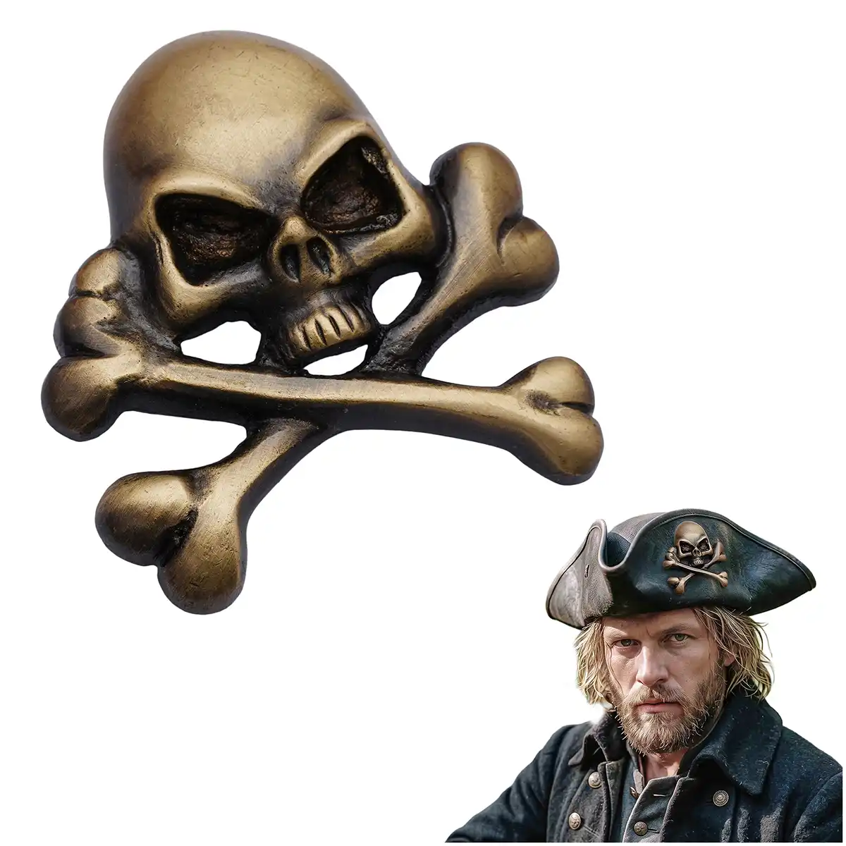 Brass Skull Mount