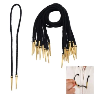 Set of Brass Aiglets with Cotton Cords