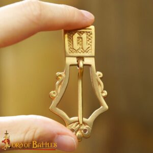 brass lyre shaped buckle