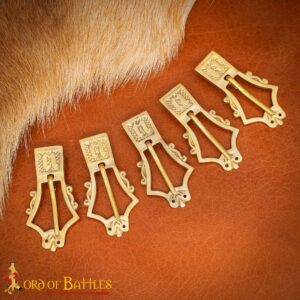 brass lyre shaped buckle