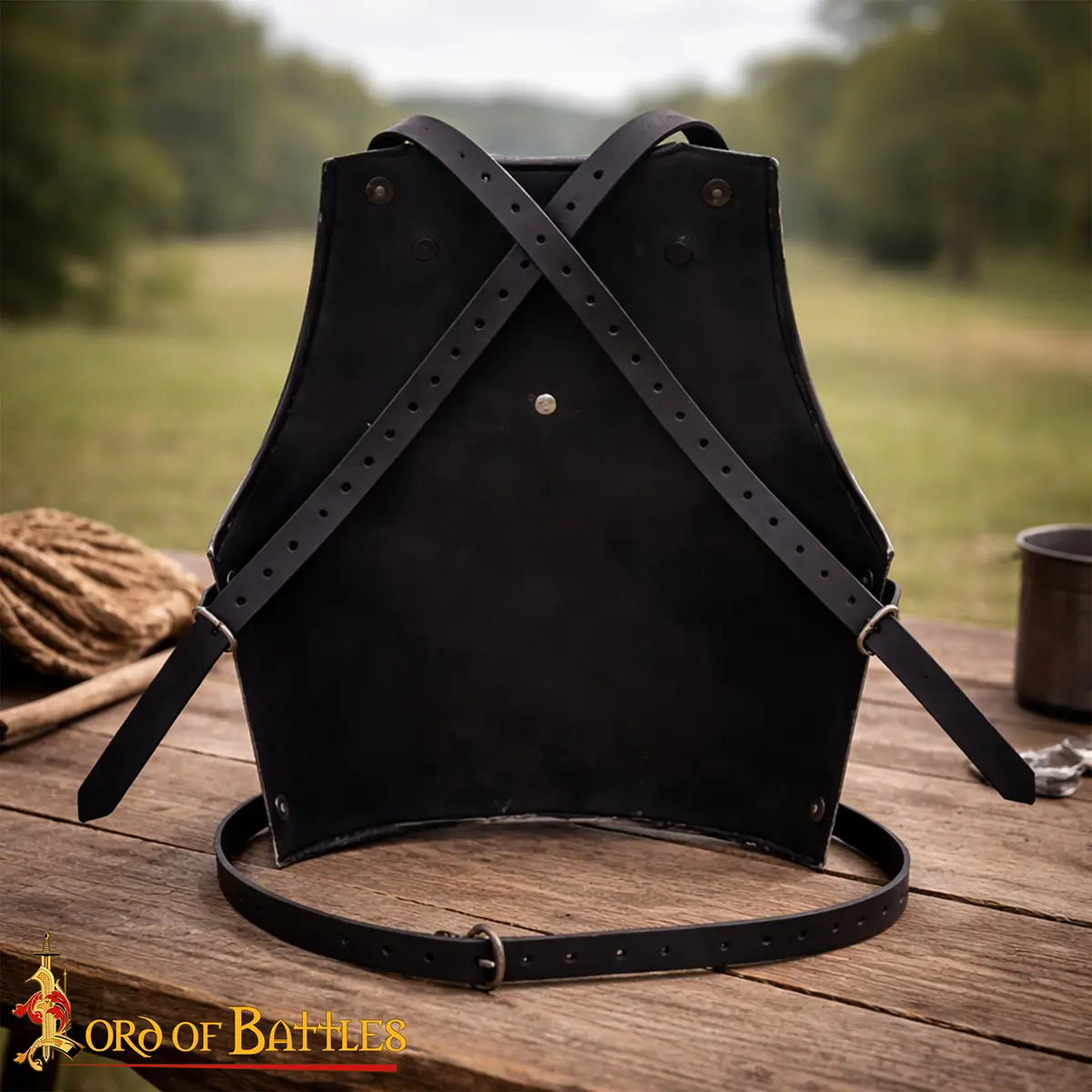 14th Century Italian Churburg Globose Breastplate, Hand Forged 16 Gauge Mild Steel Armour with Adjustable Leather Straps - Image 7