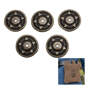 Antique Brass Conchos - Set of 5
