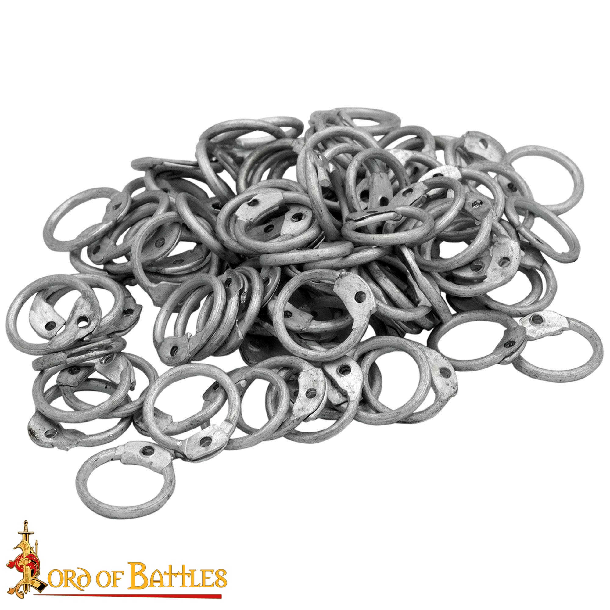 Aluminium Round Loose Rings - 10mm Dome Rivets Round Ring 16 Gauge - 837N 4 Aluminium Loose Rings