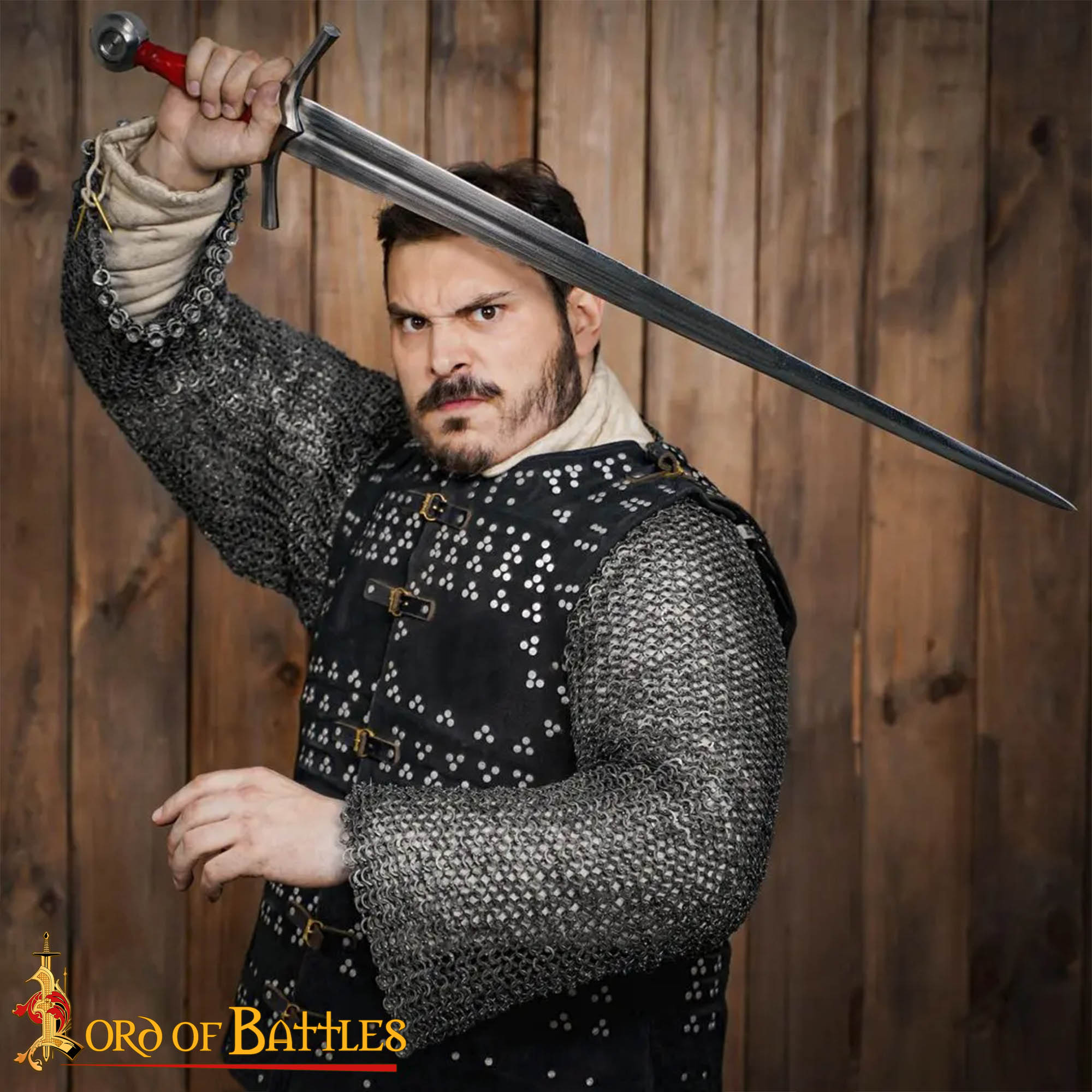 Chain Mail Half Hauberk 9mm Flat Ring with Round Rivets 17 Gauge-1974N 1 Half Hauberk