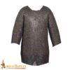Chainmail Haubergeon Half Sleeves, 9mm 17 Gauge Flat Ring Wedge Riveted with Alternate Flat Solid Rings - 188N 3 Chainmail Haubergeon