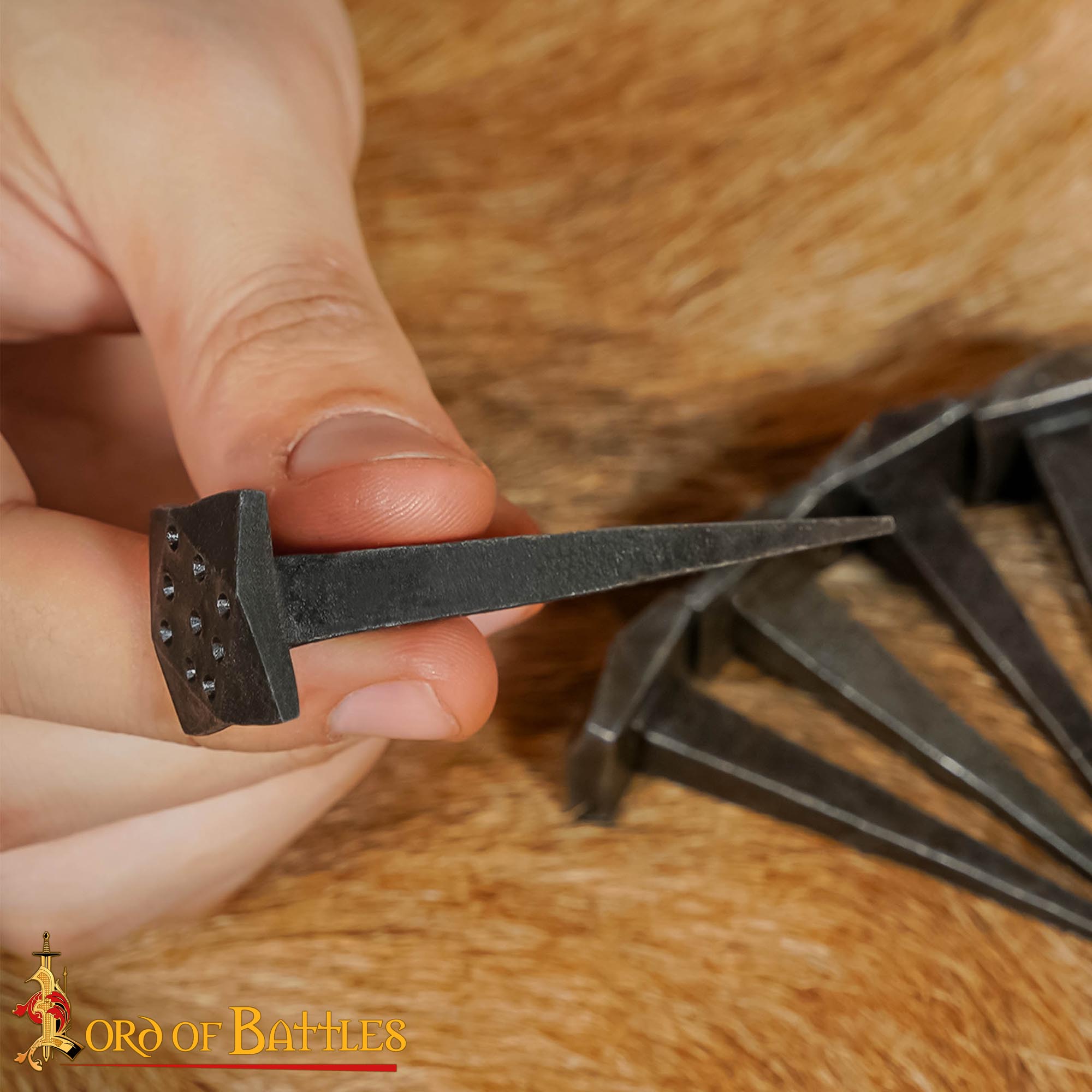 Hand Forged Iron Nails-8327-10pcs Forged Nails