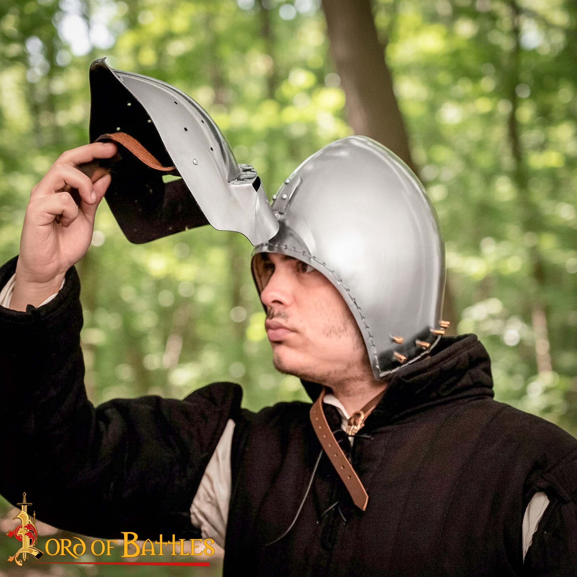 Medieval Barbuta Helmet with Viso-2249 5 Bascinet Helmet