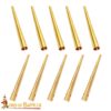 Medieval Brass Aiglets Set of 10 Handcrafted Lacing Tips - 8701S-10Pcs 3 Brass Aiglet