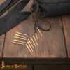 Medieval Brass Aiglets Set of 10 Handcrafted Lacing Tips - 8701S-10Pcs 6 Brass Aiglet