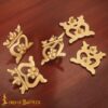 Medieval Brass Crown Belt Mounts - 25195-5pcs Crown Belt Mounts