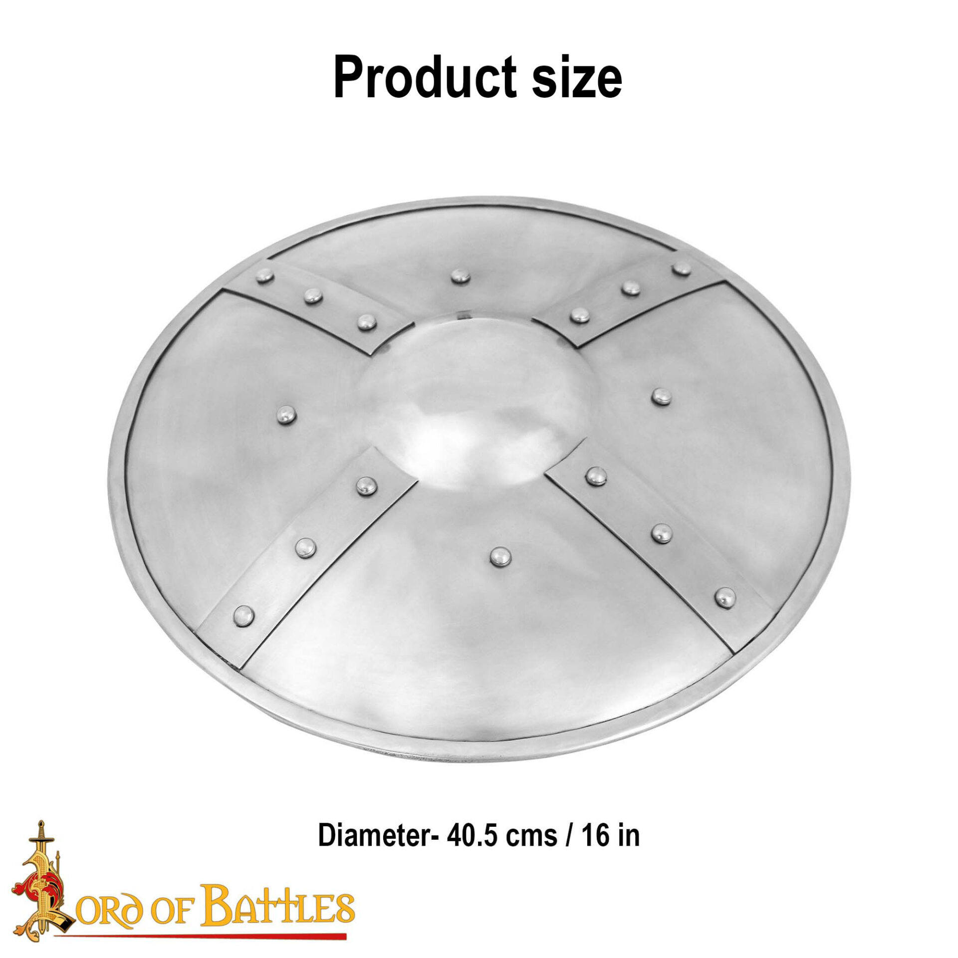 Medieval Buckler Iron Shield-2125PM14 2 Medieval Round Buckler Shield
