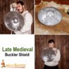 Medieval Buckler Iron Shield-2125PM14 7 Medieval Round Buckler Shield