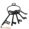 Medieval Dungeon Decorative Key Set of 5 Sturdy Cast Iron - 1390 3 Medieval Dungeon Key Set
