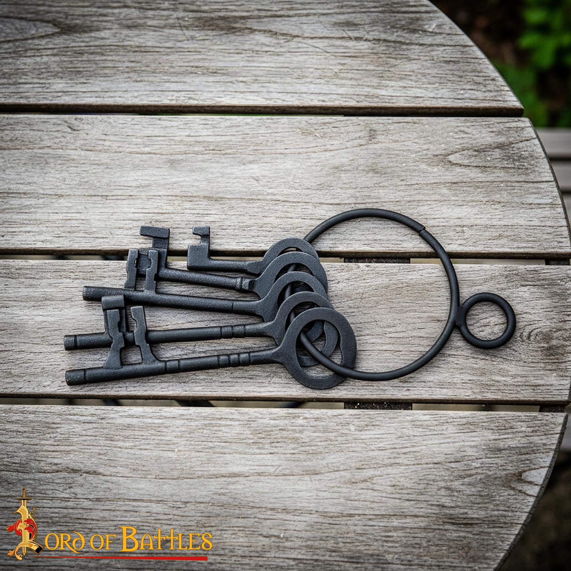 Medieval Dungeon Decorative Key Set of 5 Sturdy Cast Iron - 1390 4 Medieval Dungeon Key Set