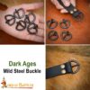 Medieval Wrought Iron Triangular Buckle Set-8908S-5pcs 6 iron Hand Forged Buckle