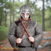 Viking Gjermundbu Antique Steel Helmet with Genuine Leather Liner and Butted Chainmail-2241A 1 viking Gjermundbu,helmet,Gjermundbu Helmet