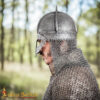Viking Gjermundbu Antique Steel Helmet with Genuine Leather Liner and Butted Chainmail-2241A 5 viking Gjermundbu,helmet,Gjermundbu Helmet