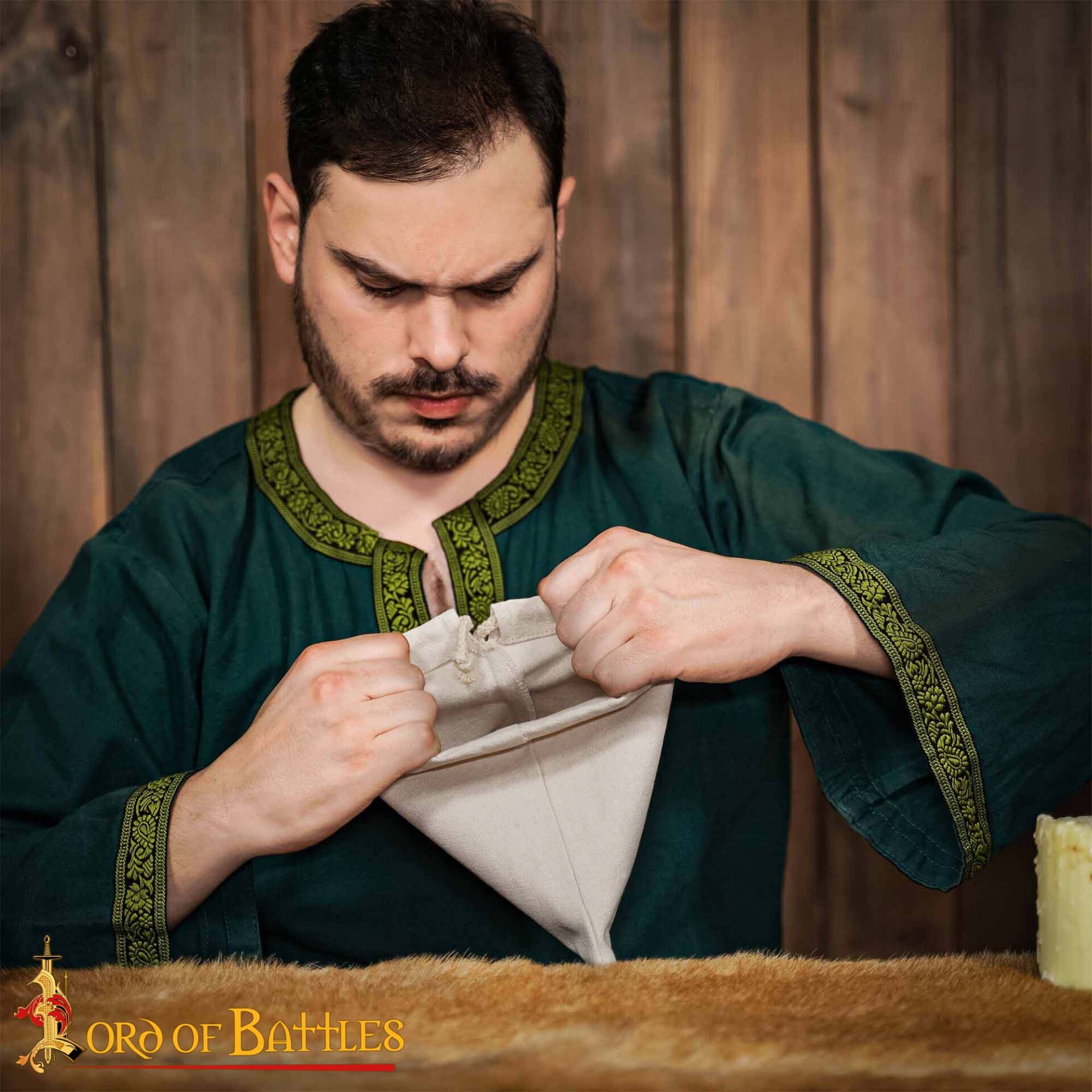 Medieval Drawstring Pouch Cotton Canvas-60330 6 Canvas Drawstring Bag