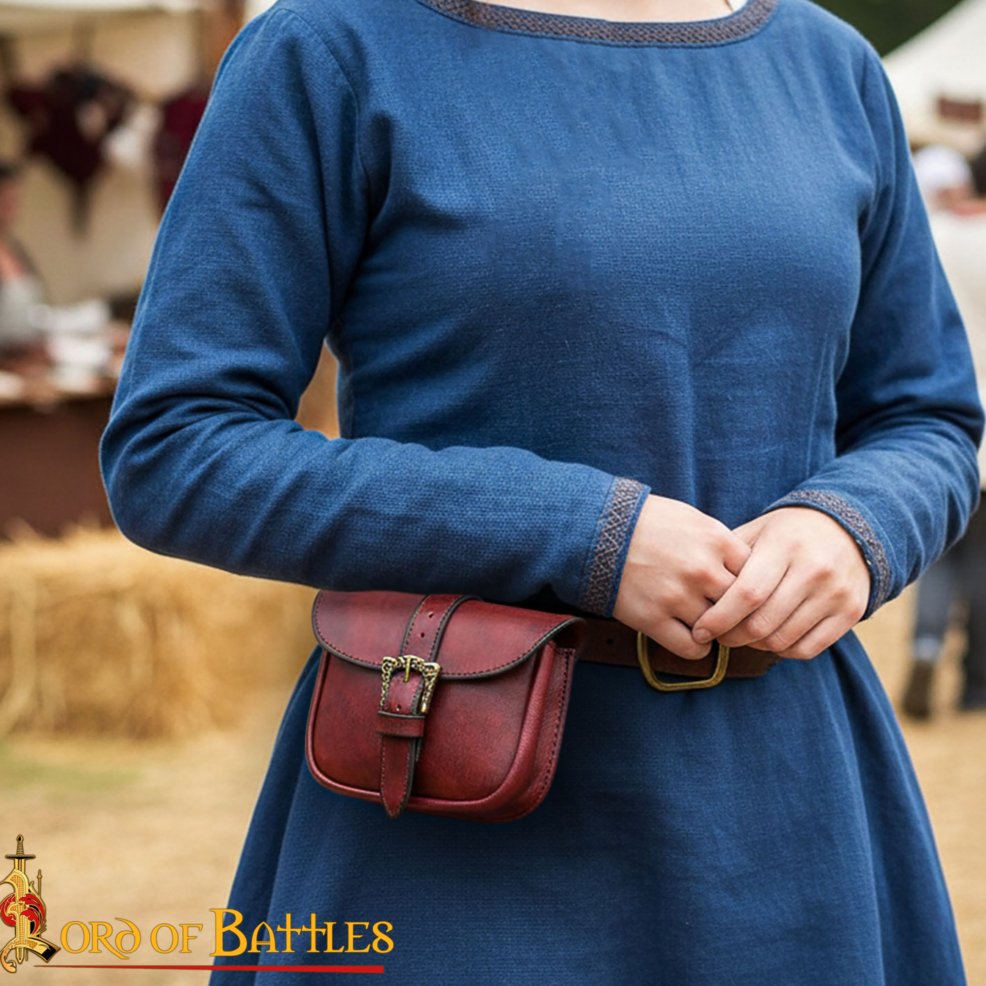 Medieval genuine leather adventurer bag-25838M 1 Handmade Leather Belt Bag