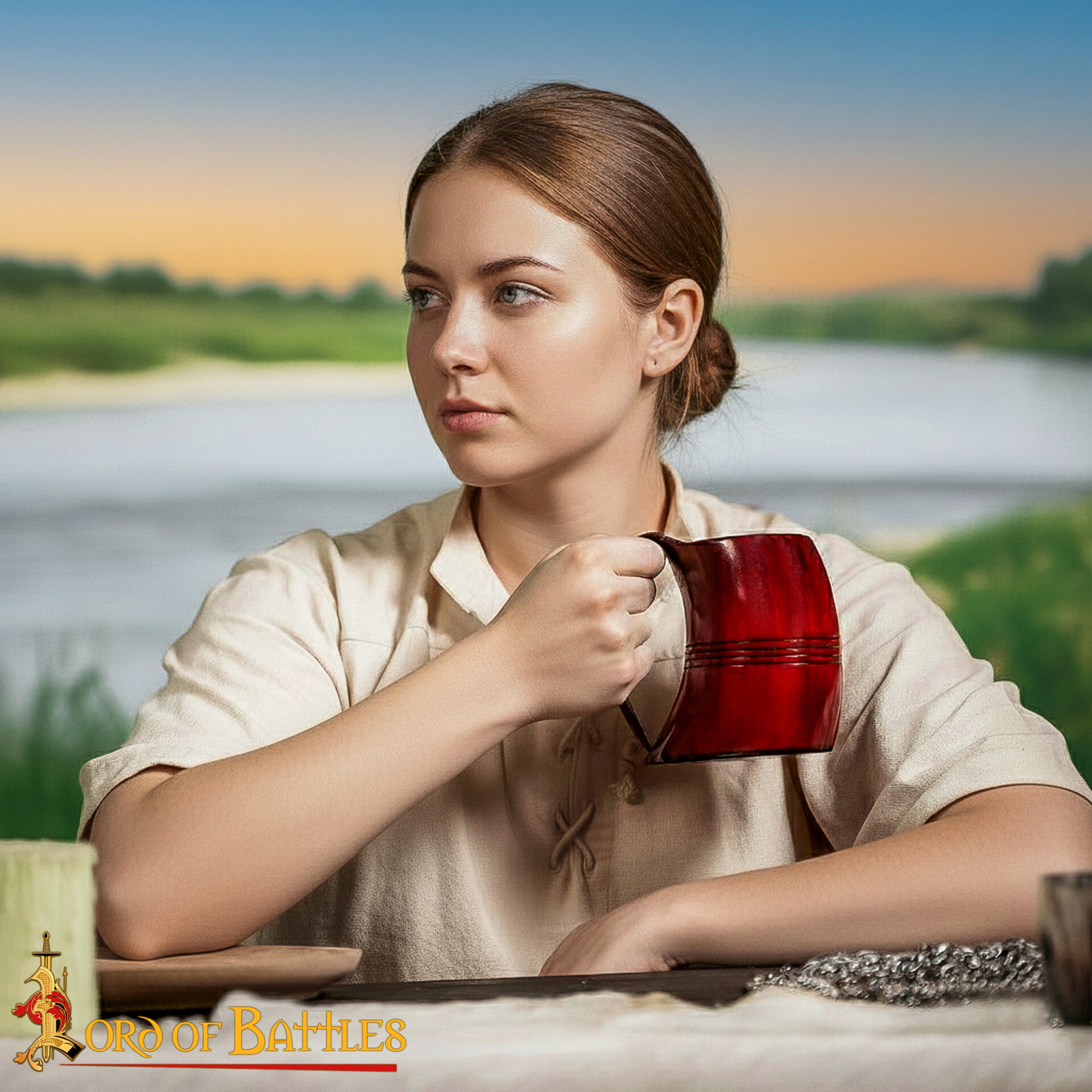 Viking Crimson Horn Tankard