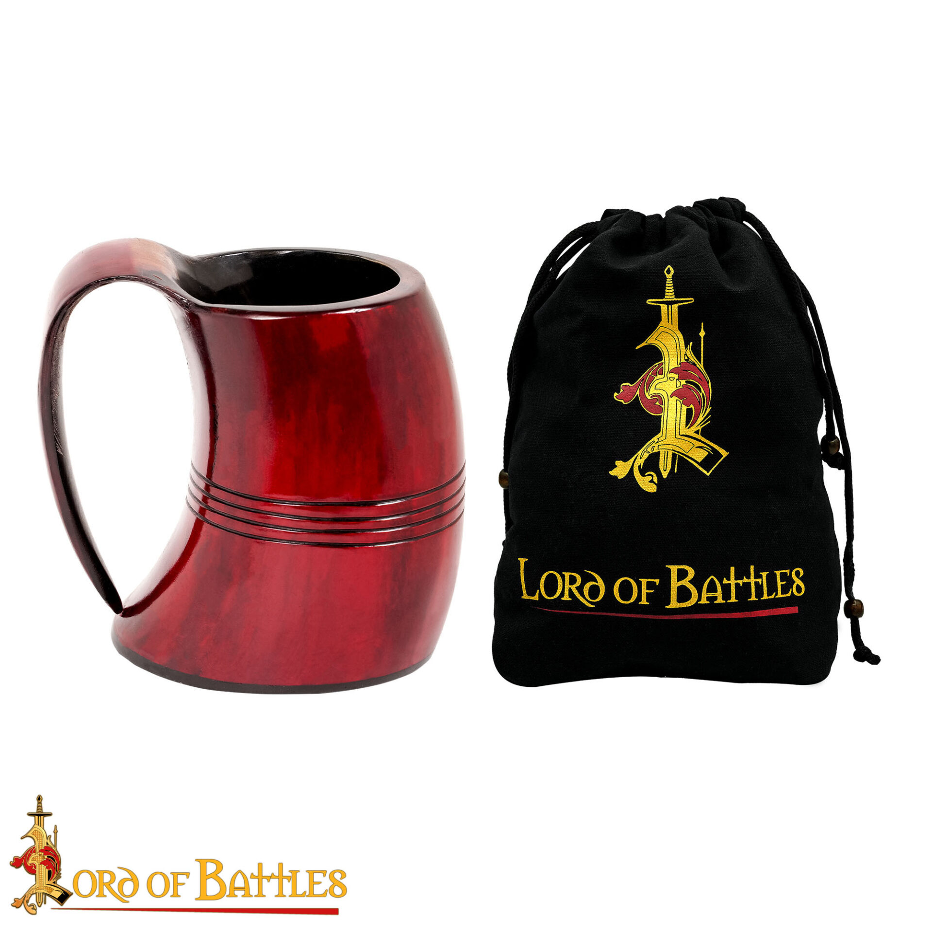 Viking Crimson Horn Tankard
