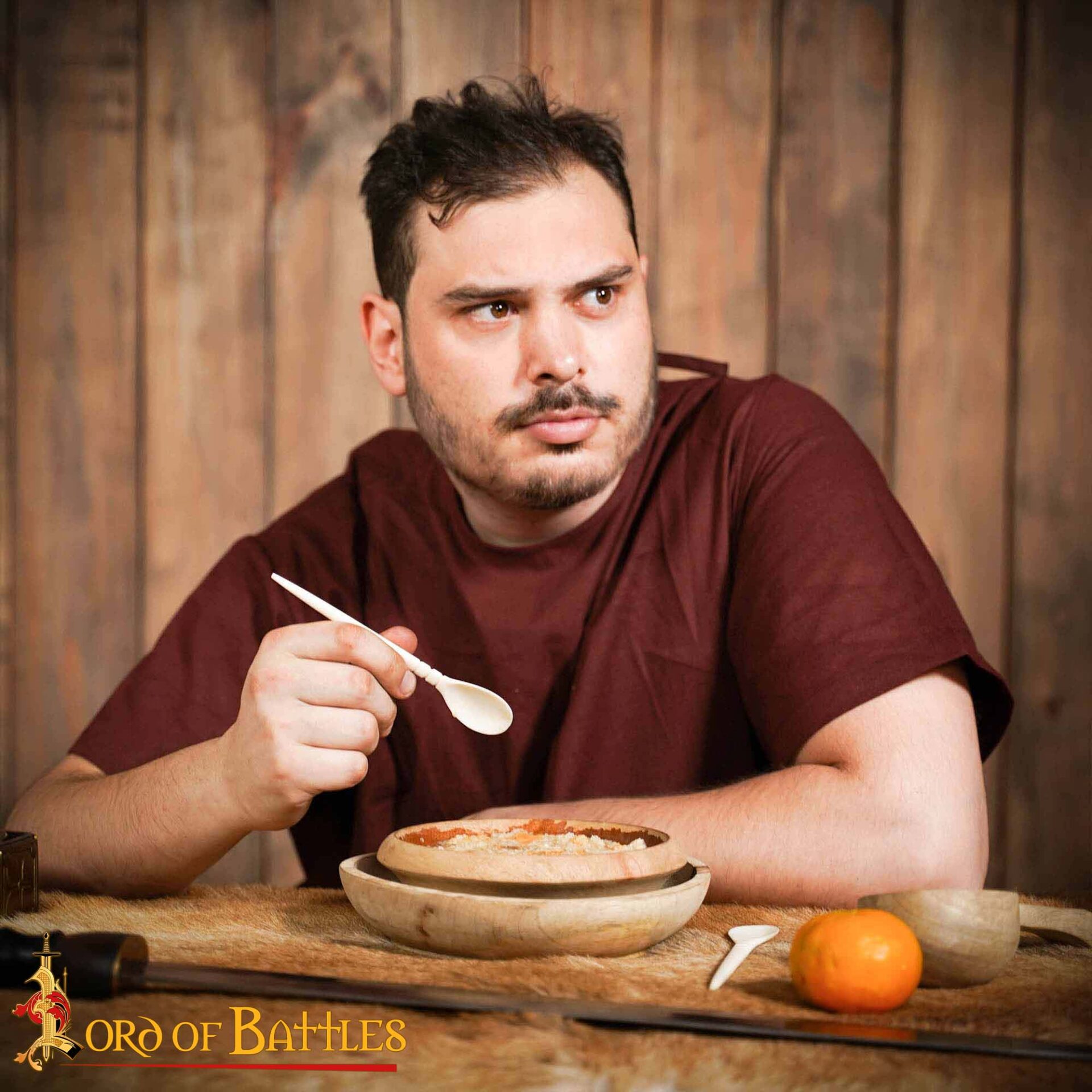 Handcrafted Roman Bone Spoons Set of 2 – Genuine Ox Bone, Historical Utensils handcrafted bone spoon set