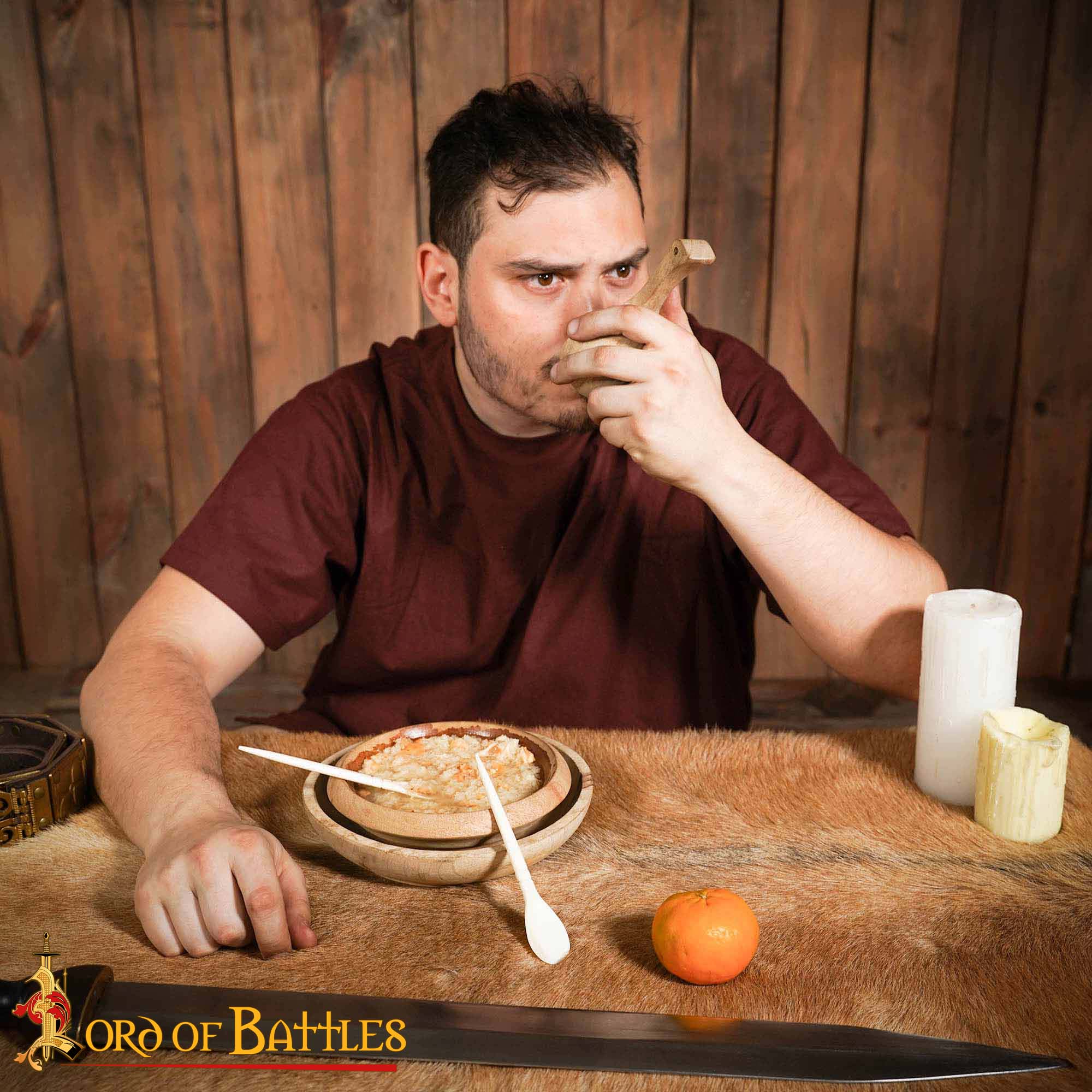 Handcrafted Roman Bone Spoons Set of 2 – Genuine Ox Bone, Historical Utensils handcrafted bone spoon set