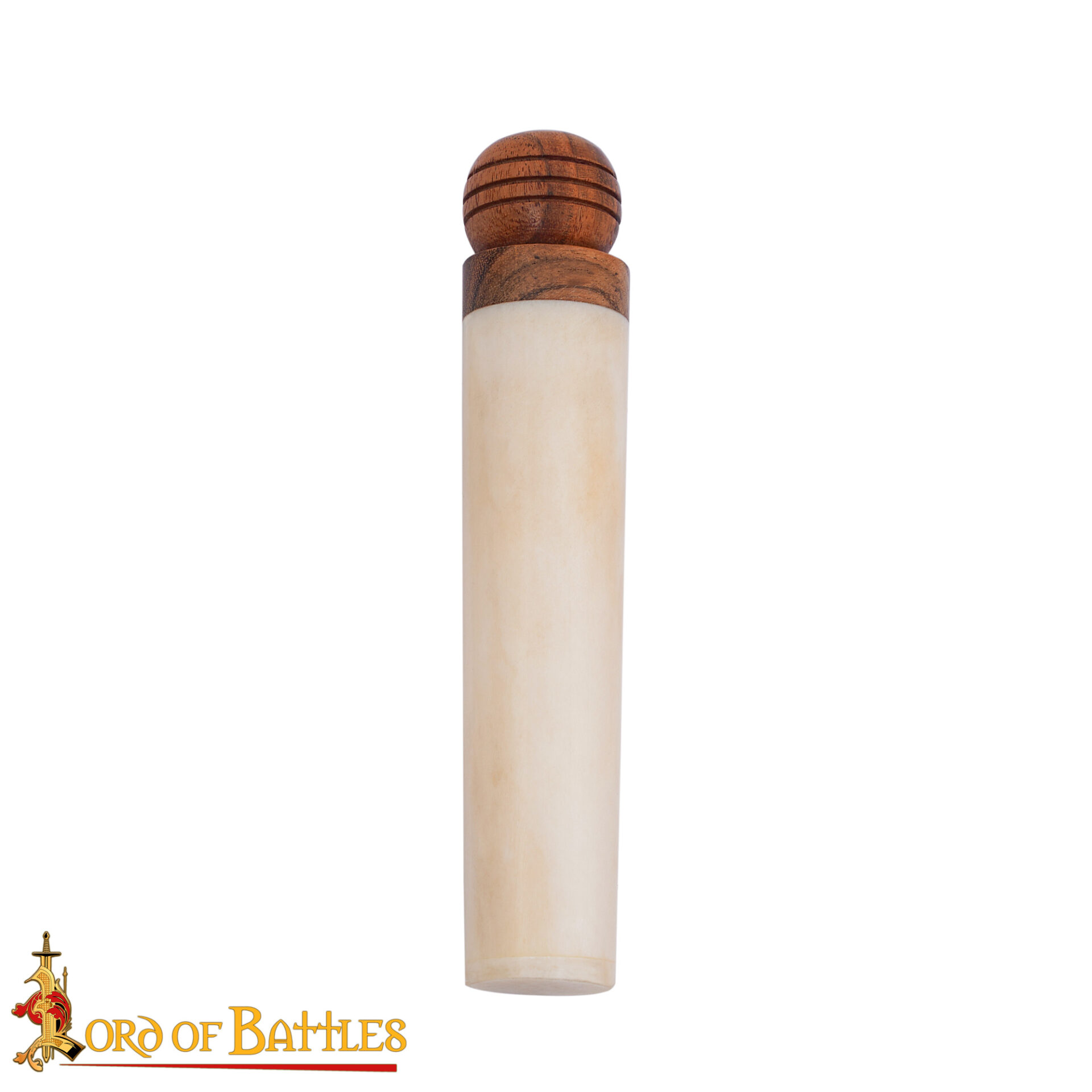 Medieval ox Bone Needle Holder with Wooden Lid– Handmade Craft Storage Tube needle holder