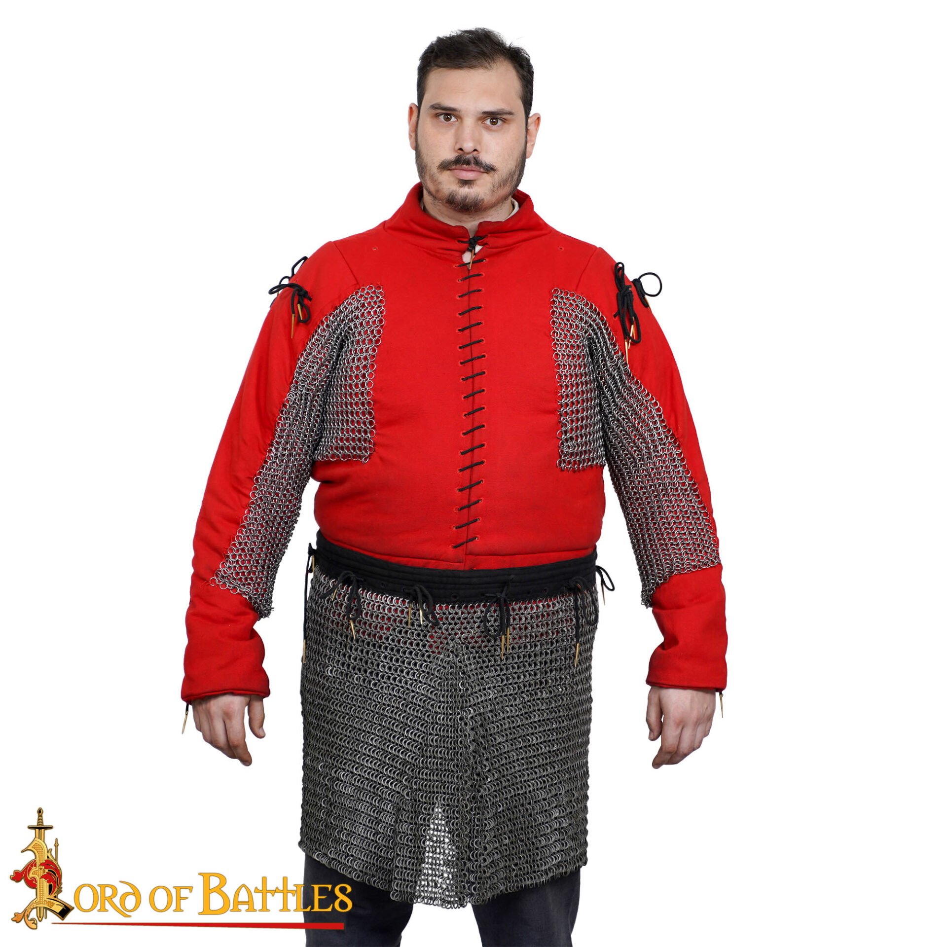 14th Century Chainmail Skirt Mild Steel Flat Ring Dome Riveted 9mm 17g-2062N 3 Medieval Chainmail Skirt