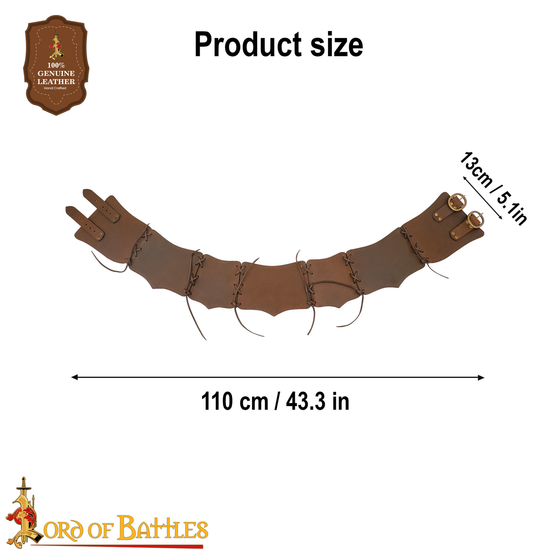 25841CBR_3 Viking Warrior Leather Belt