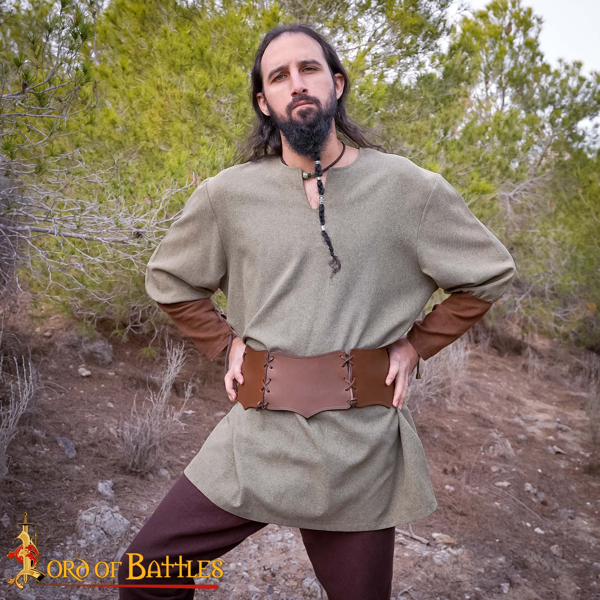 25841CBR_7 Viking Warrior Leather Belt