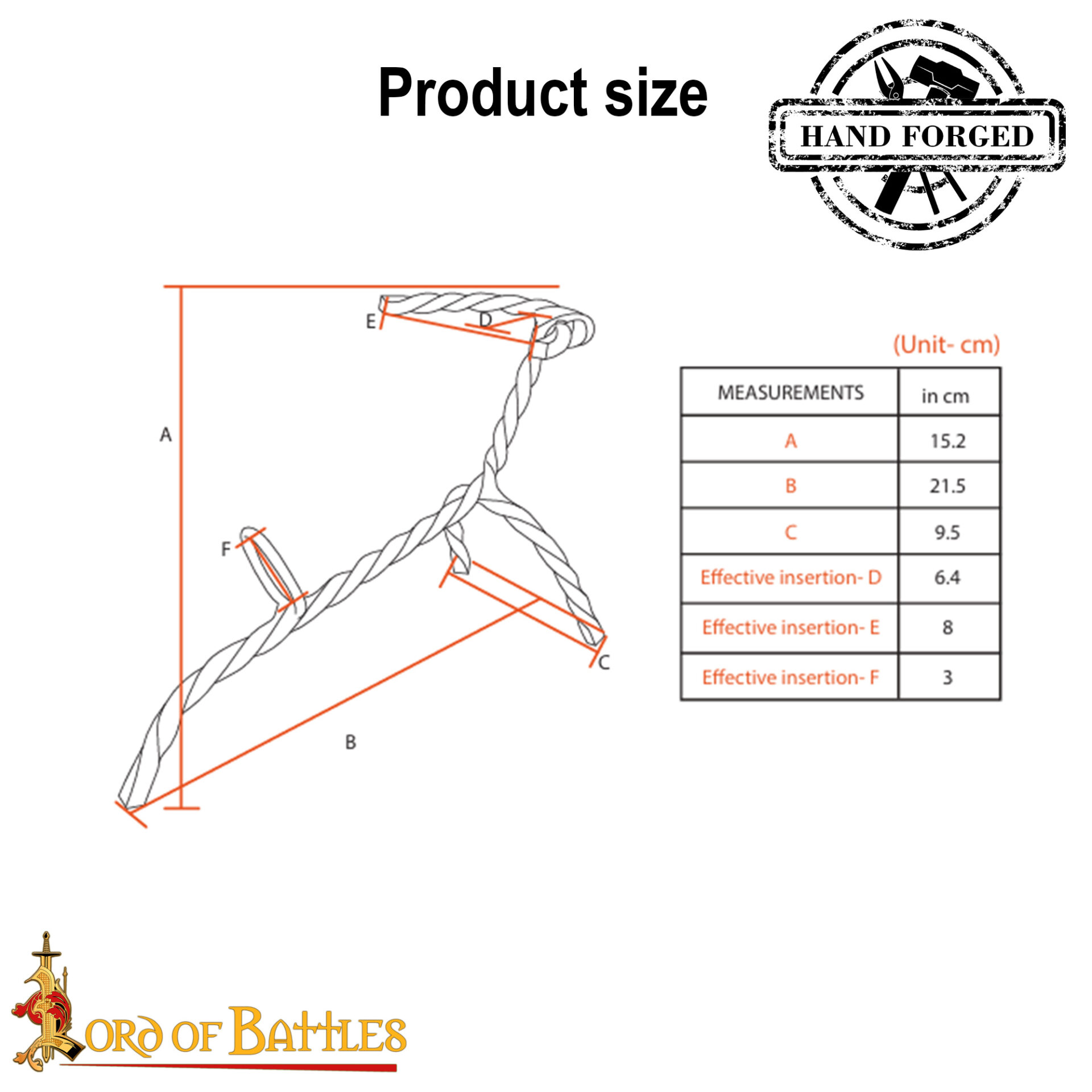 4291_3 Medieval Horn Stand Hand Forged Iron Stand for Drinking Horns