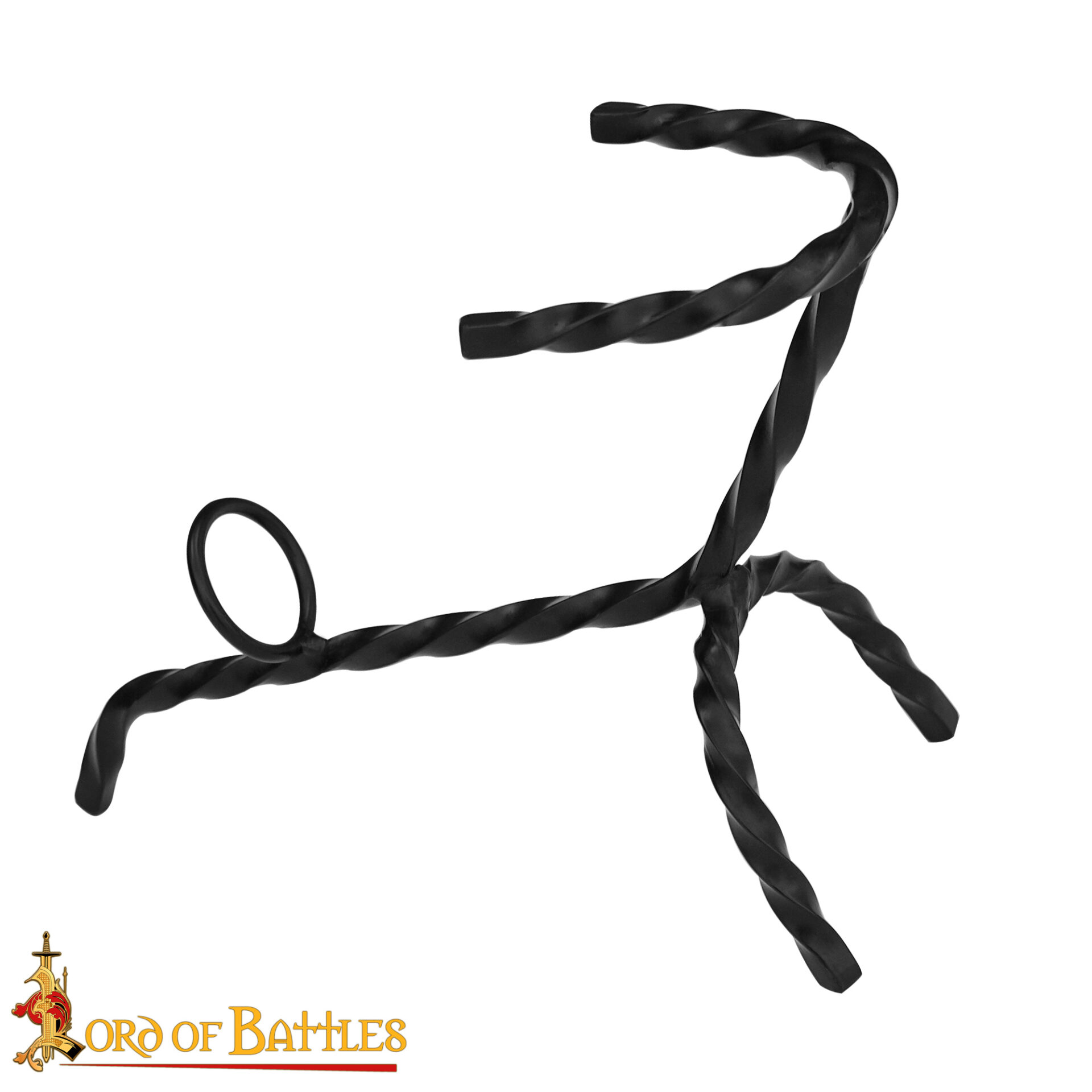 4291_5 Medieval Horn Stand Hand Forged Iron Stand for Drinking Horns