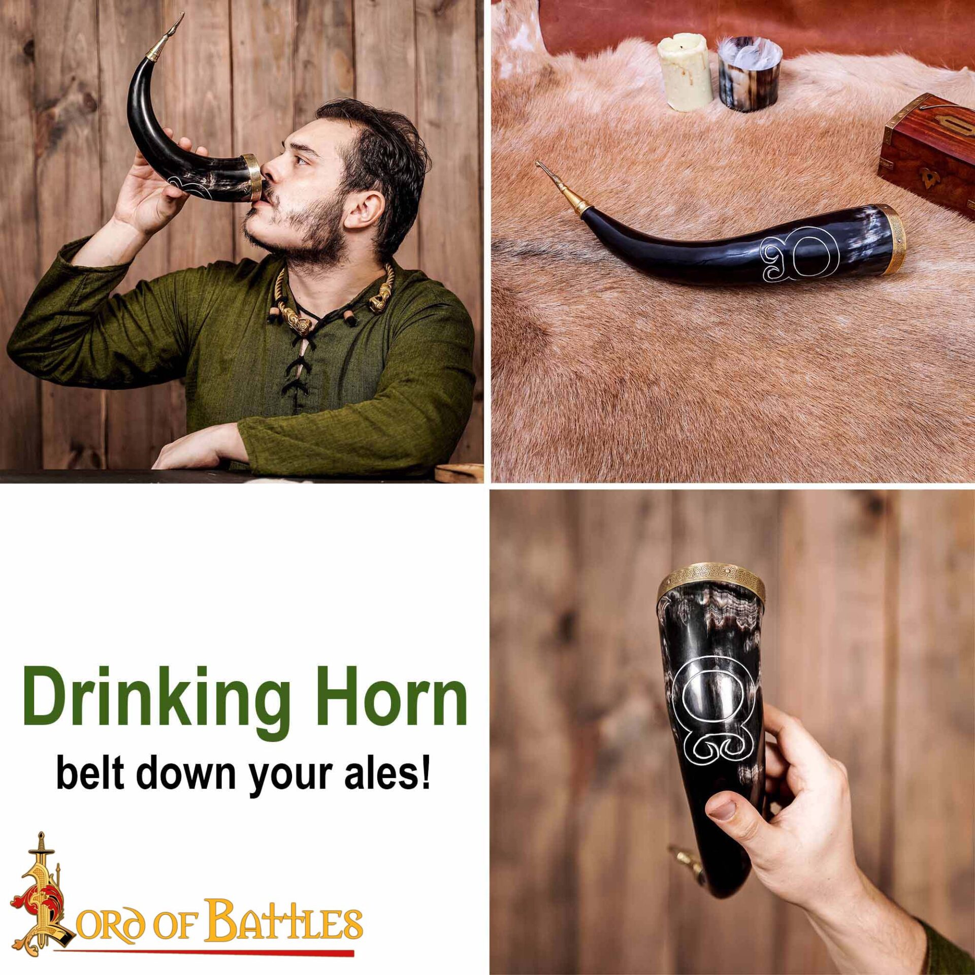 Viking drinking horn
