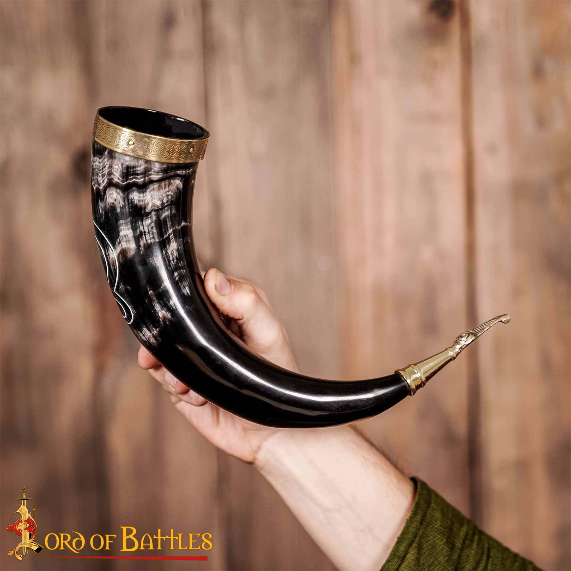 Viking drinking horn