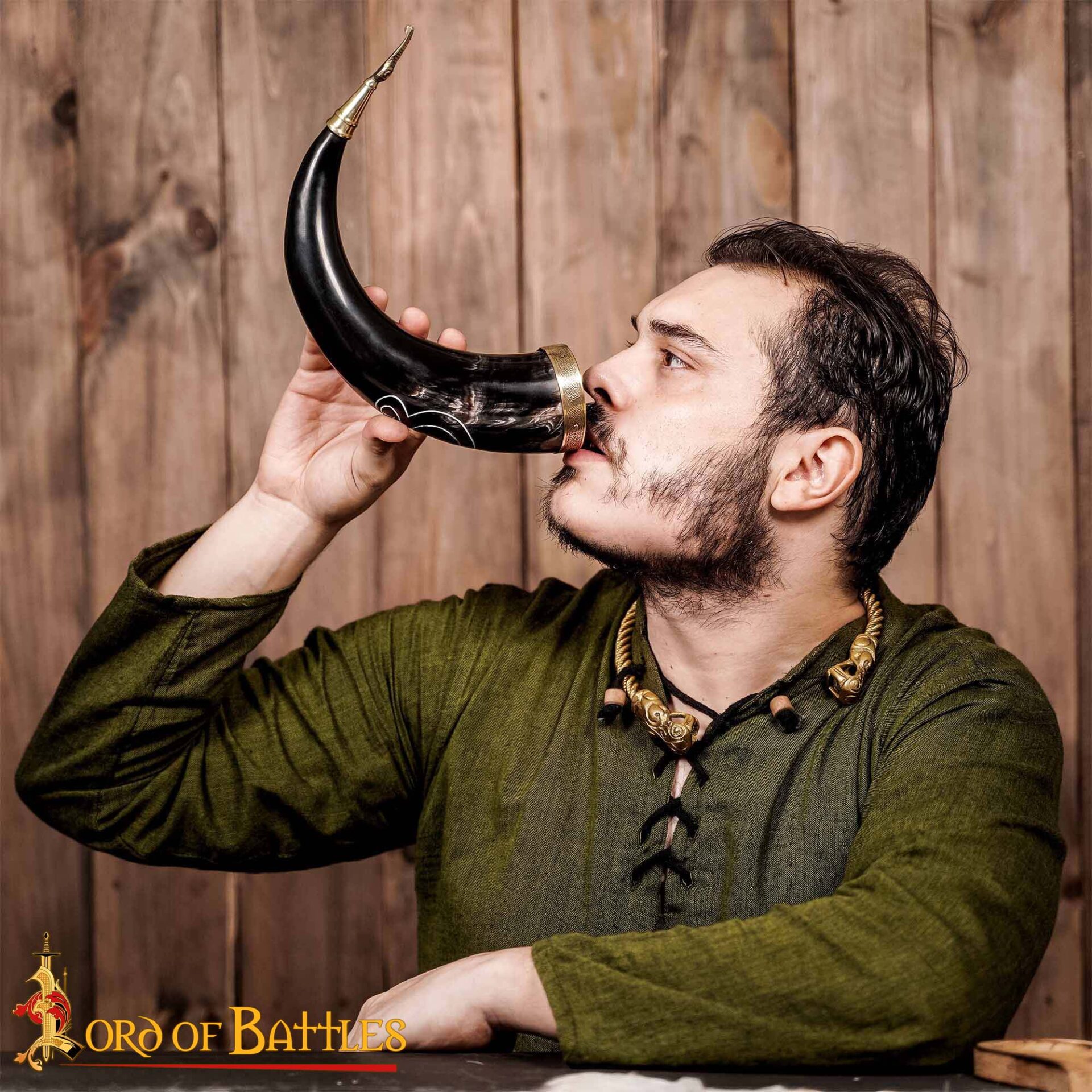 Viking drinking horn