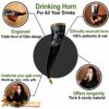60611 pattern 1 Triple Horns of Odin 300 – 400 ML Drinking Horn With Brass Fittings Real Ox Horn