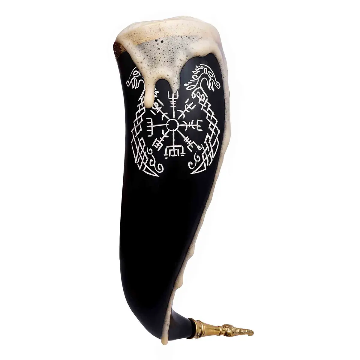 Vegvísir & Jörmungandr Viking Drinking Horn - Image 7