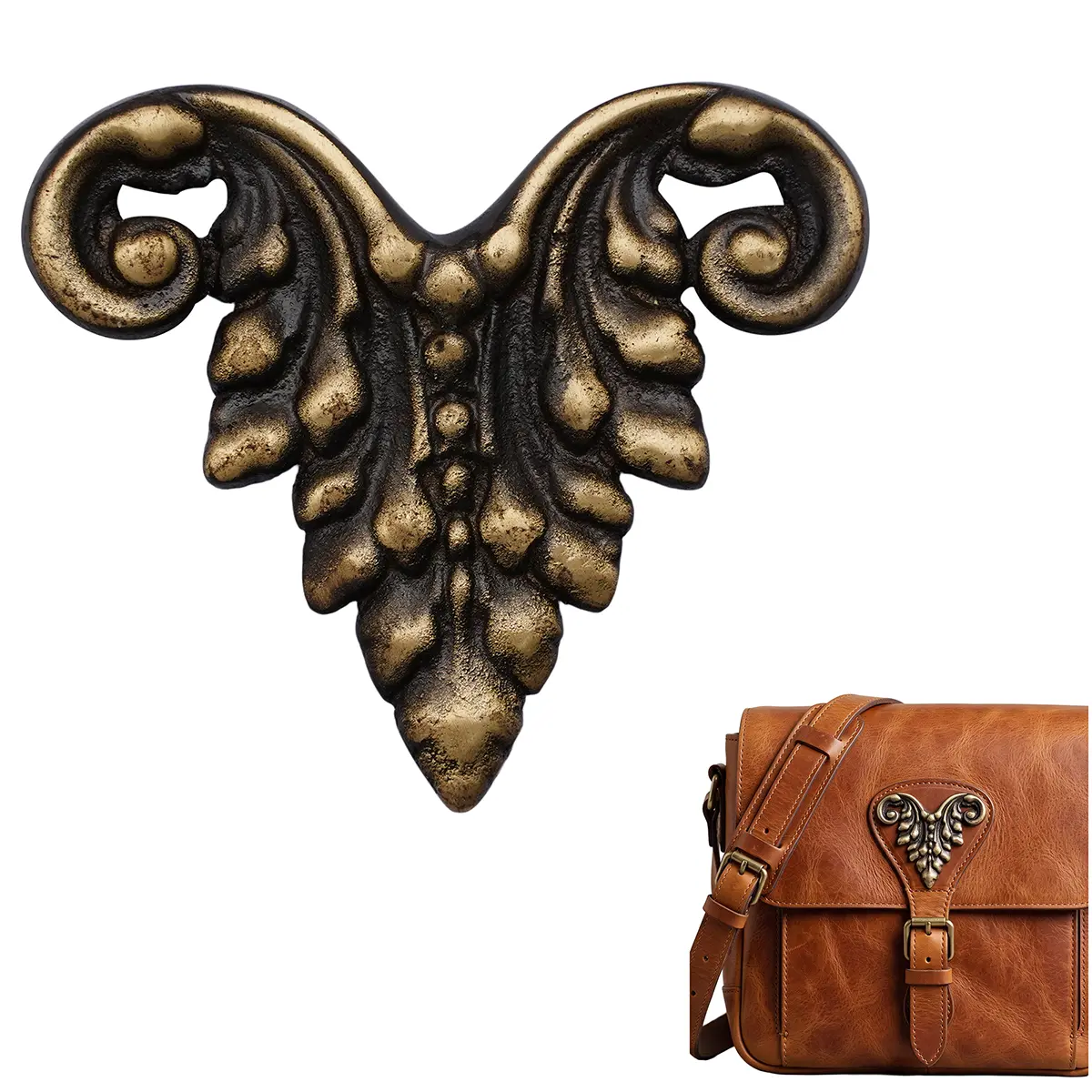 Acanthus Leaf Brass Mount