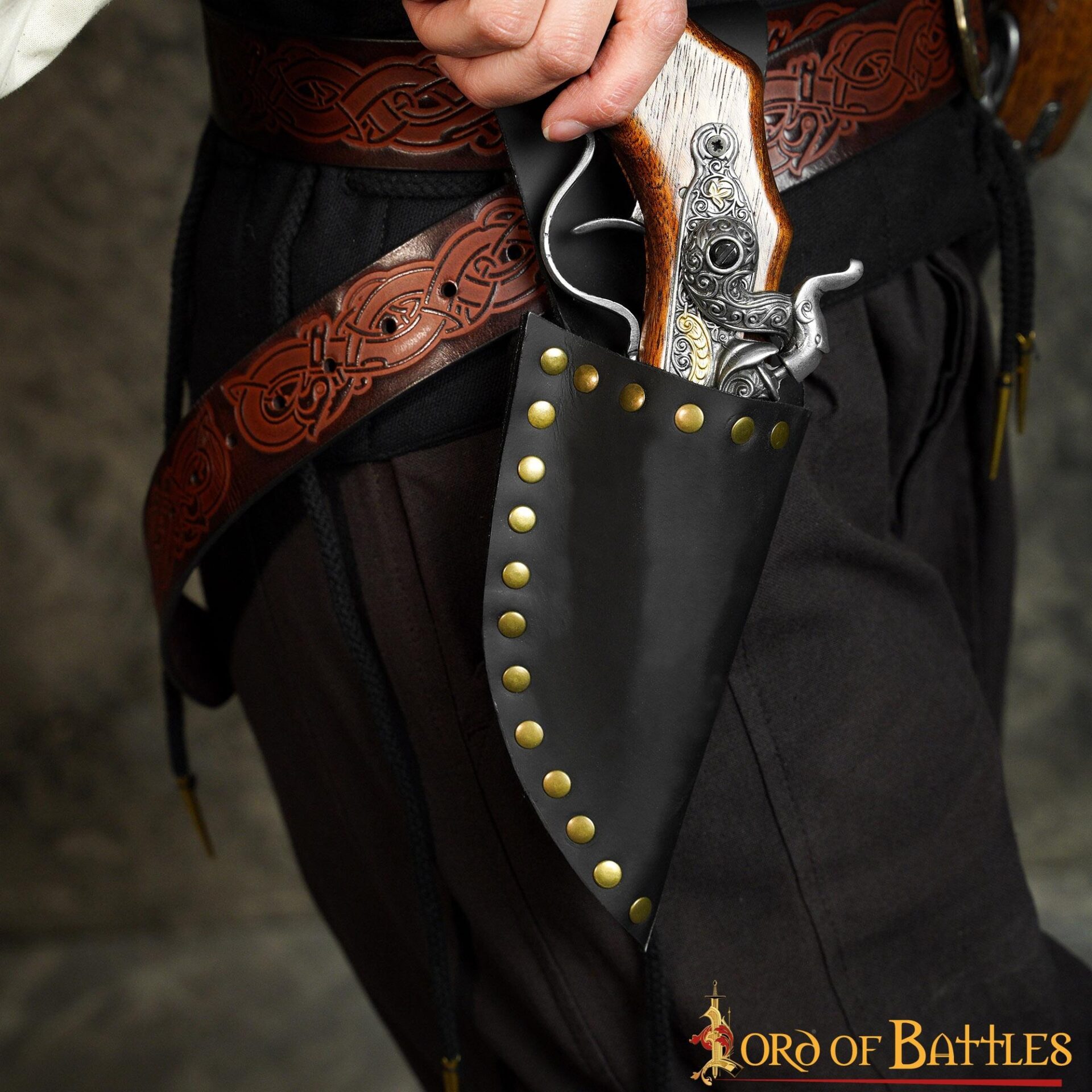 7-152 Pirate's Leather Pistol Frog