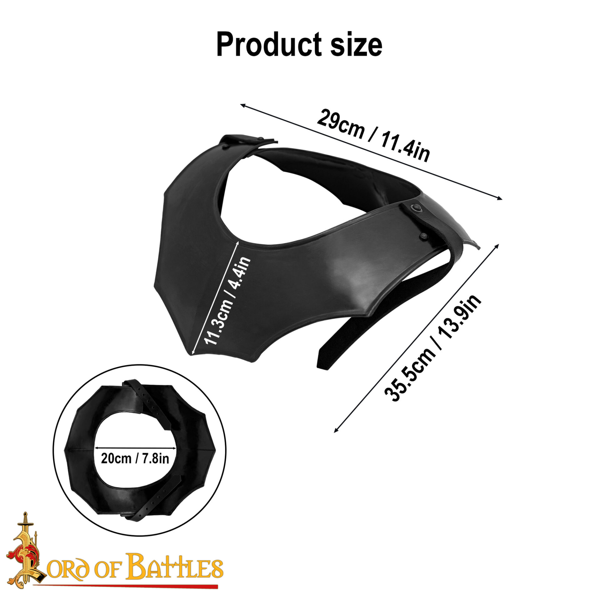 9259BK_3 Medieval Knightly Avenger Gorget