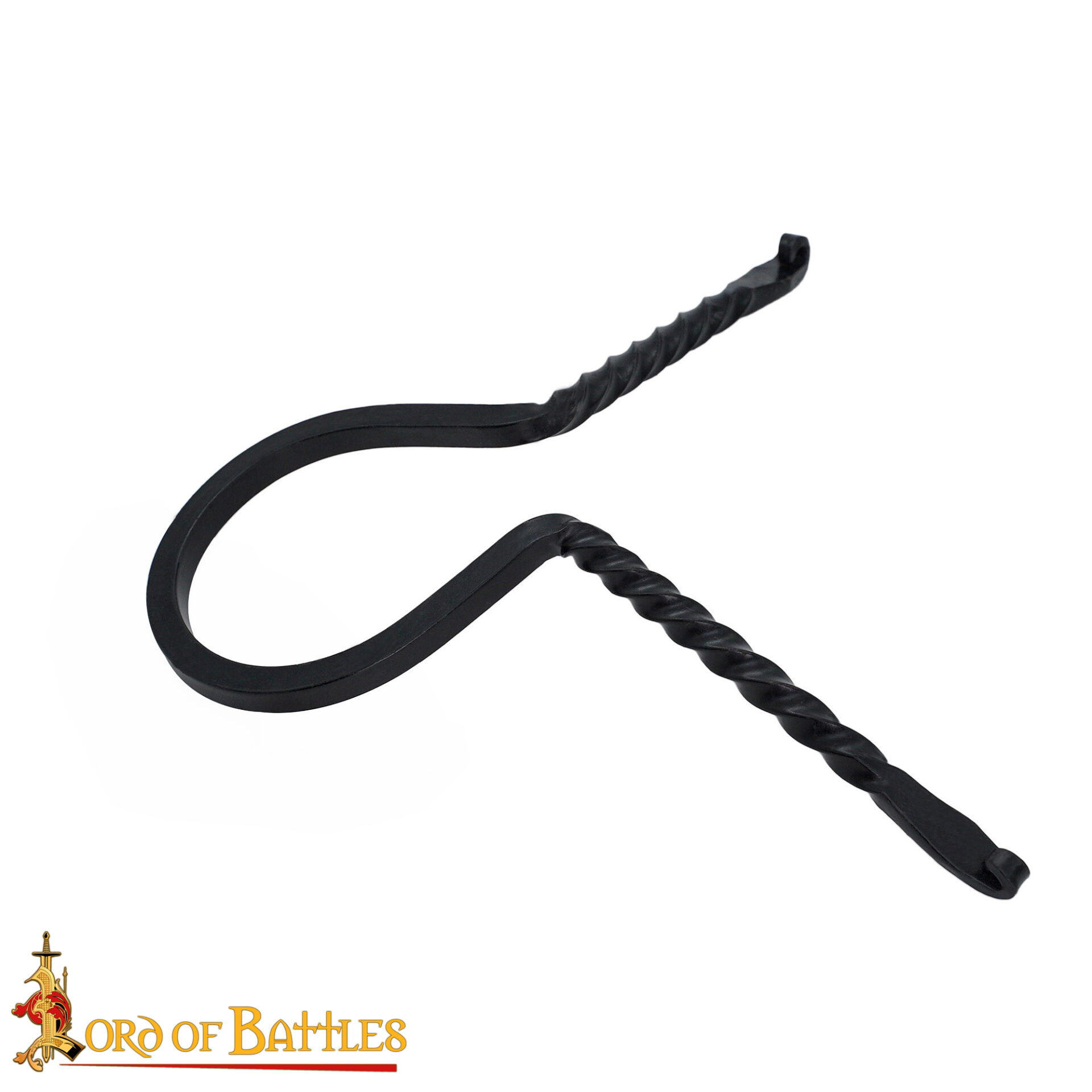 Hand-Forged Medieval Drinking Horn Stand – Twisted Iron Display Holder drinking horn stand