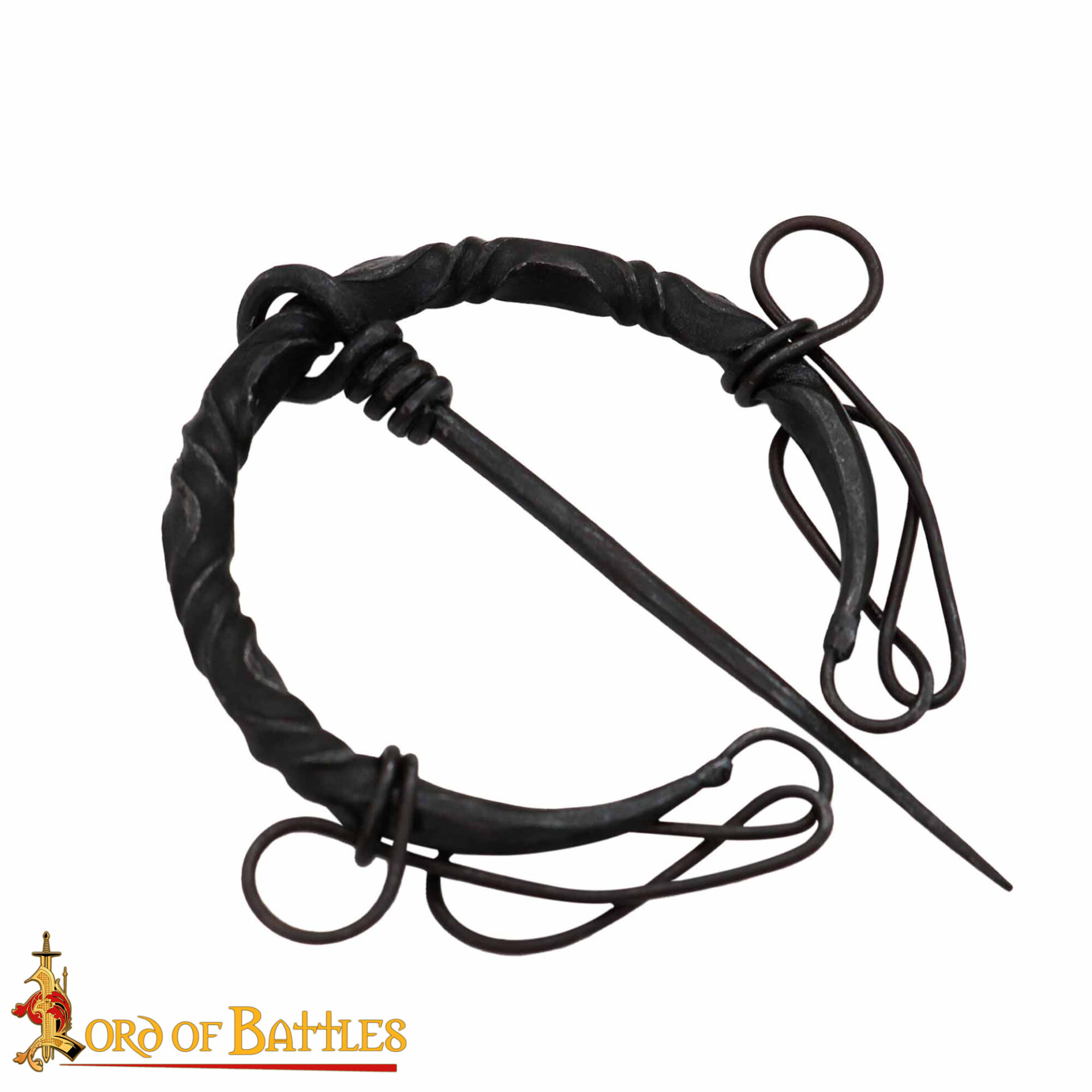 9th Century Viking Hand-Forged Iron Penannular Brooch-8808 3 Iron Penannular Brooch