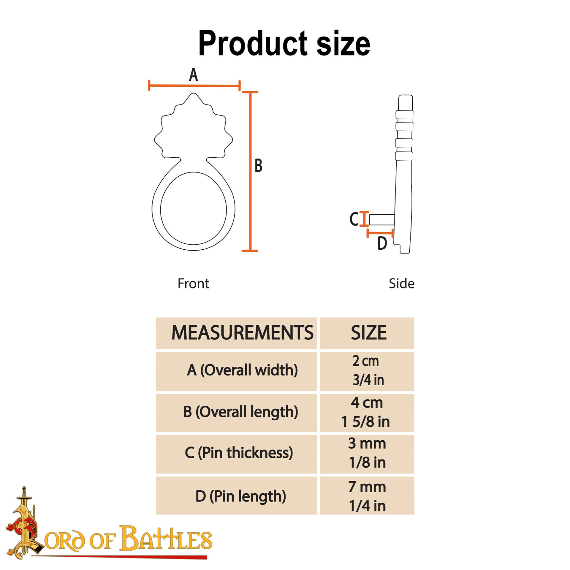 Antique Brass Belt Mounts