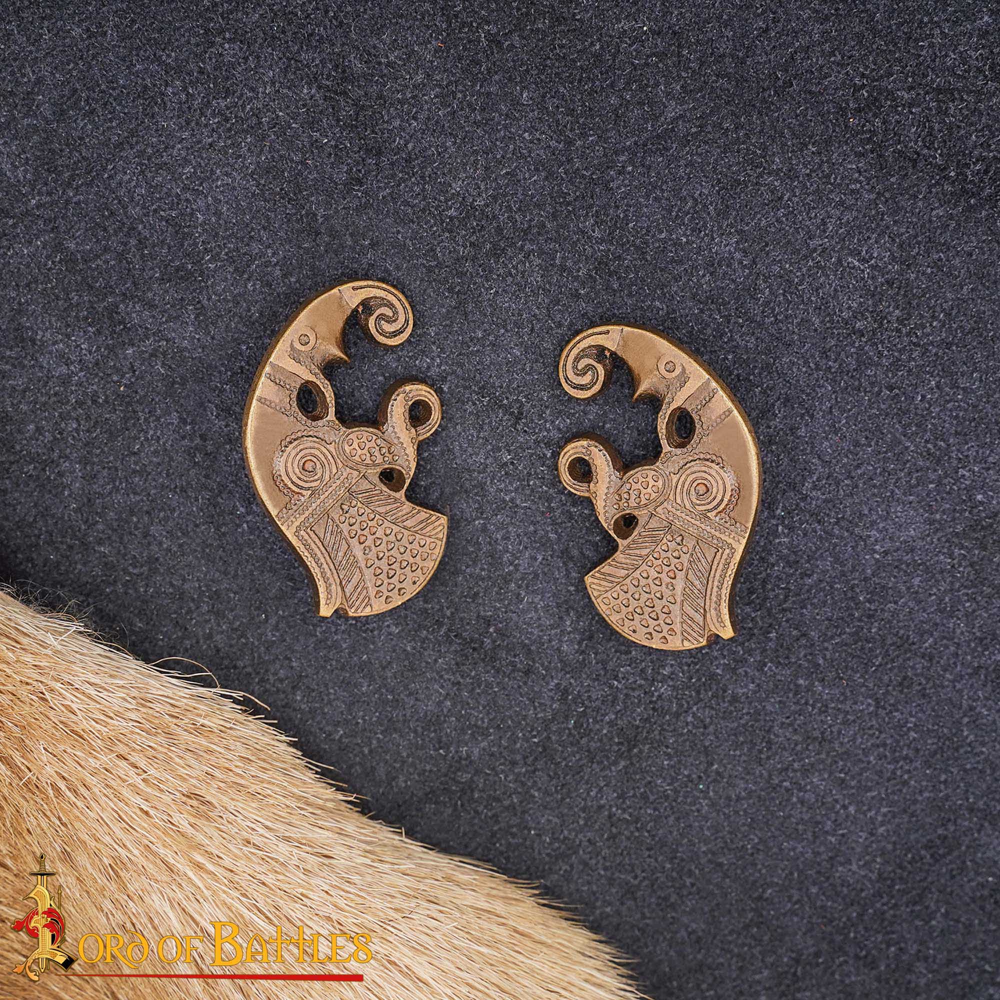 Antique Brass Odin’s Raven Mounts - 25350 4 Raven Mounts