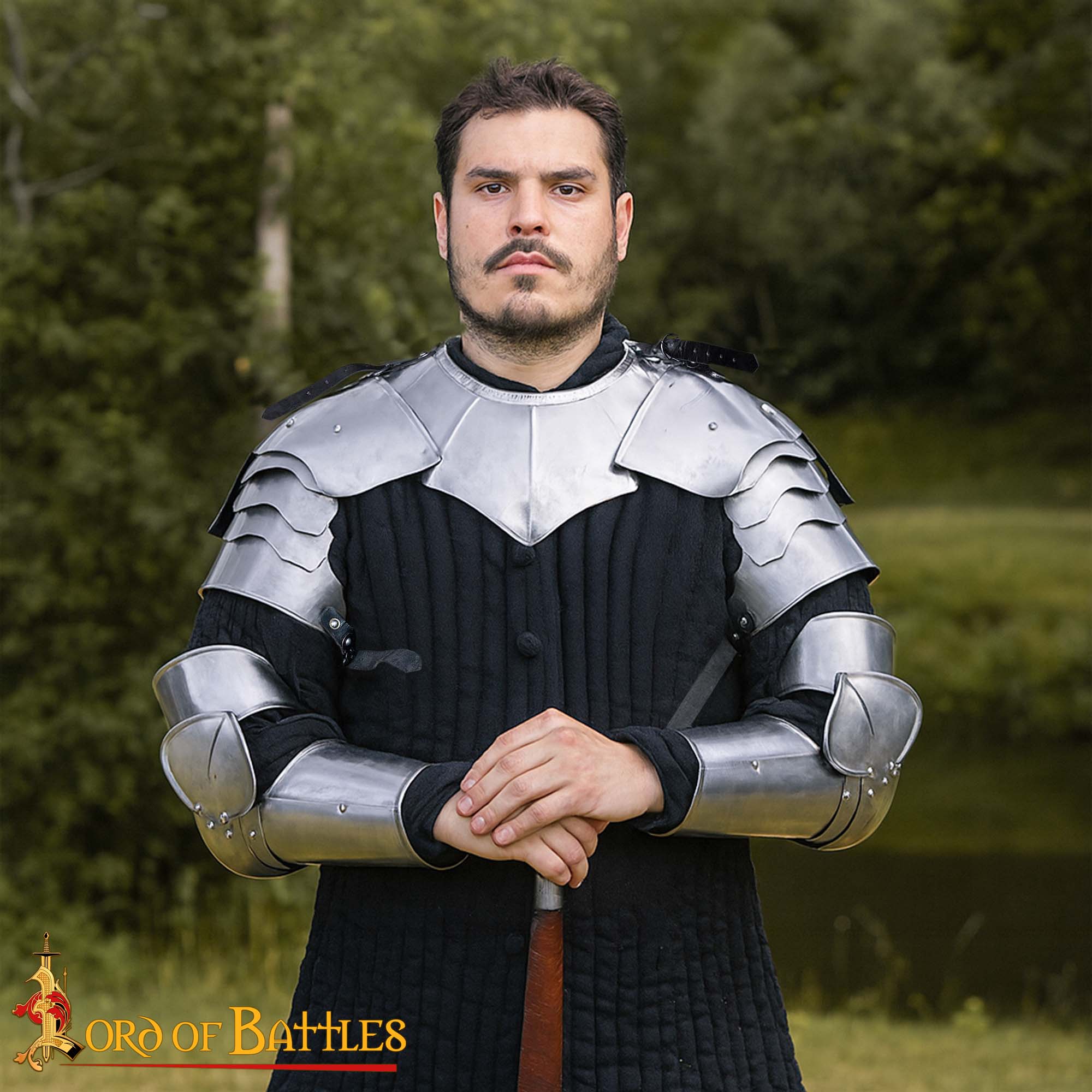 Medieval Arms Armour Set with Asymmetrical Pauldron Steel Armor - 9453P18 Armour Set