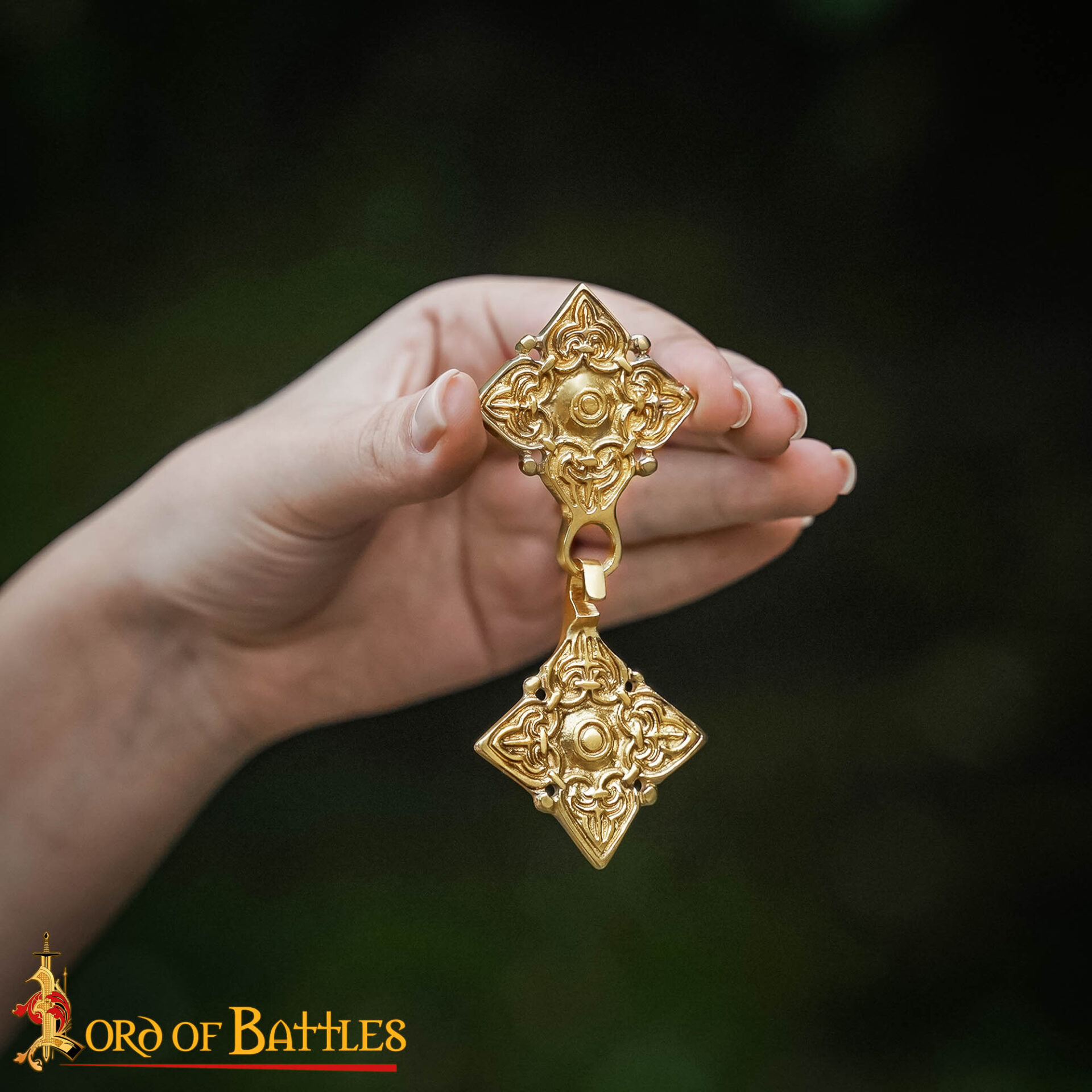 Medieval Cloak Clasp-25357 6 Solid Cast Brass Gulbische Viking