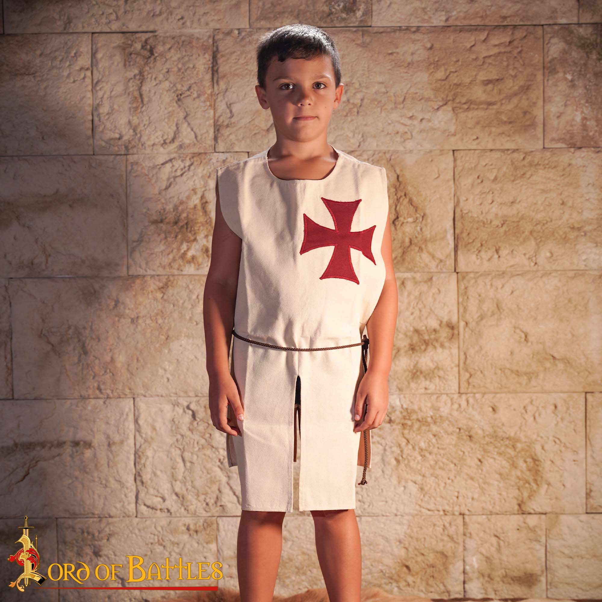 Medieval Kids Tabard-25367 Medieval Templar Cotton Surcoat Tabard for Juniors