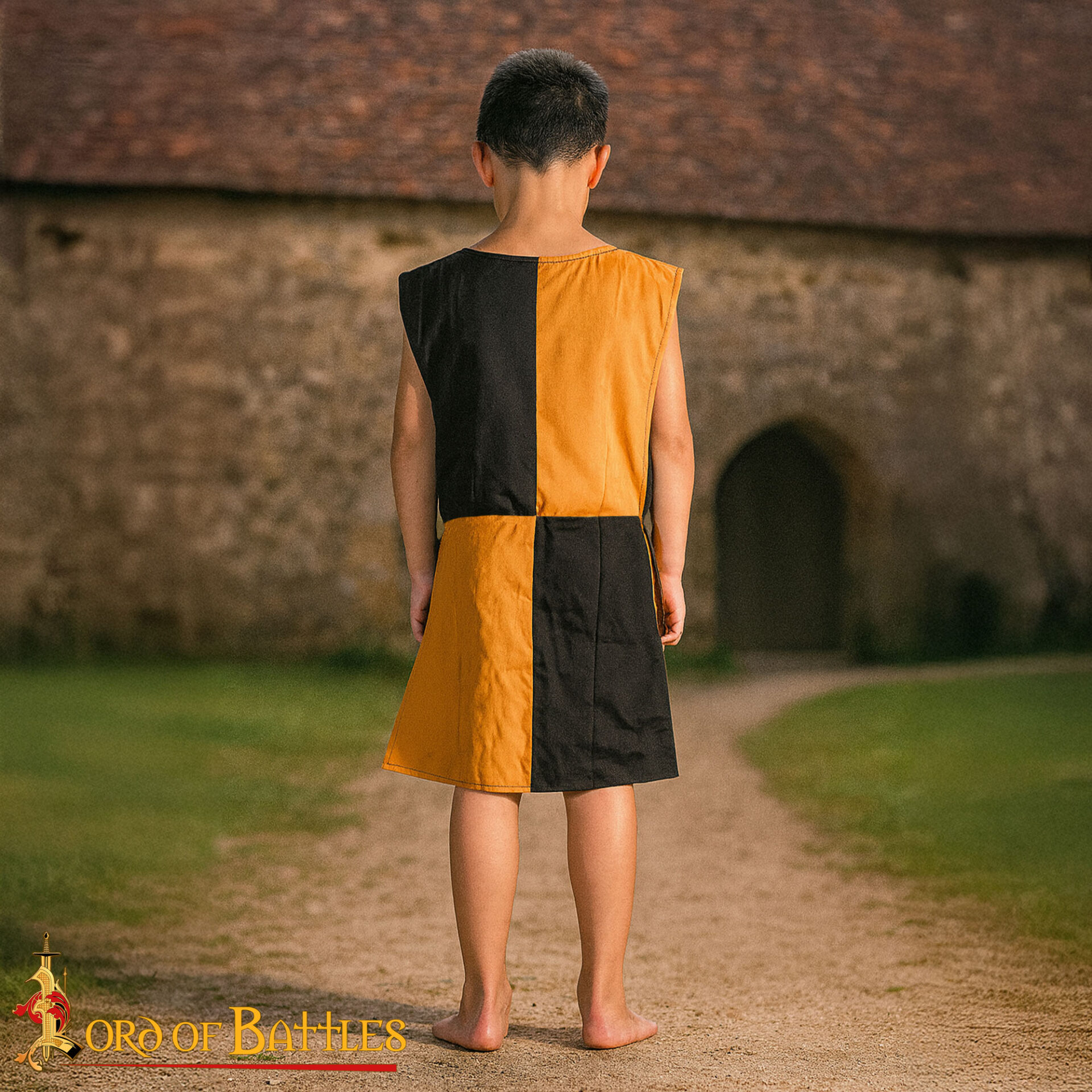 Medieval Kids Tabard with Embroidered Lion Crest Tunic-25854 1 Heraldic Surcoat Tabard